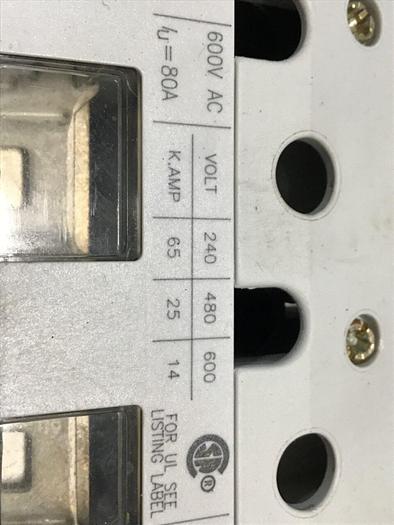 Used MOELLER 80 Amp Circuit Breaker NZM7-80N-NA #136077