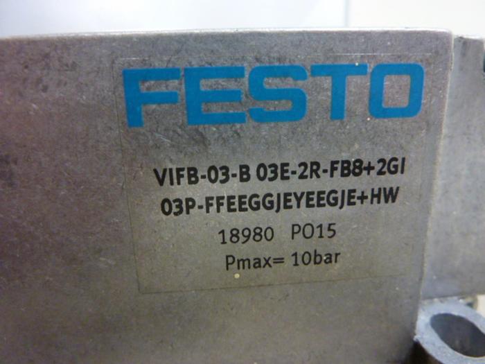 Used FESTO Control Block w/ Valves IFB8-03 #52808
