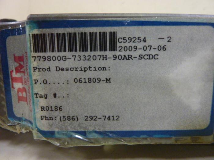 Used BTM CORP Power Clamp 779800G-733207H-90AR-SCDC #57584