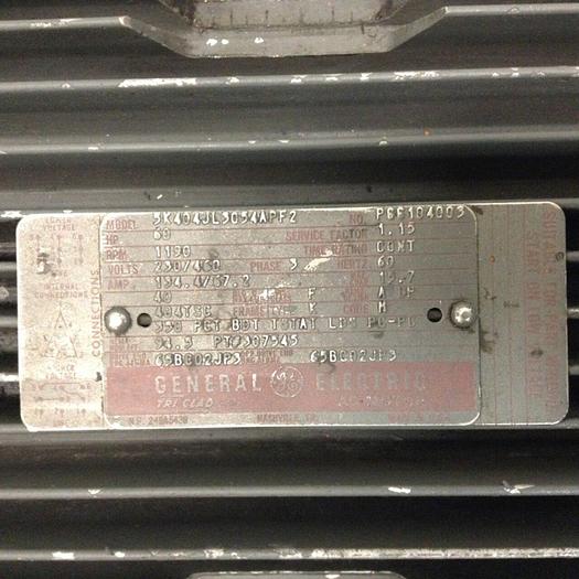 Used GENERAL ELECTRIC / GE 60 HP Motor 5K404JL3054APF2 Used