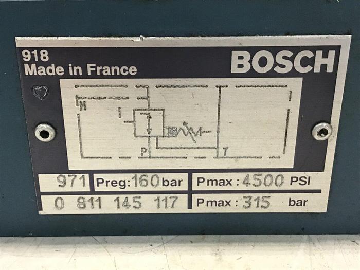Used BOSCH Pressure Relief Valve 0 811 145 117 Used