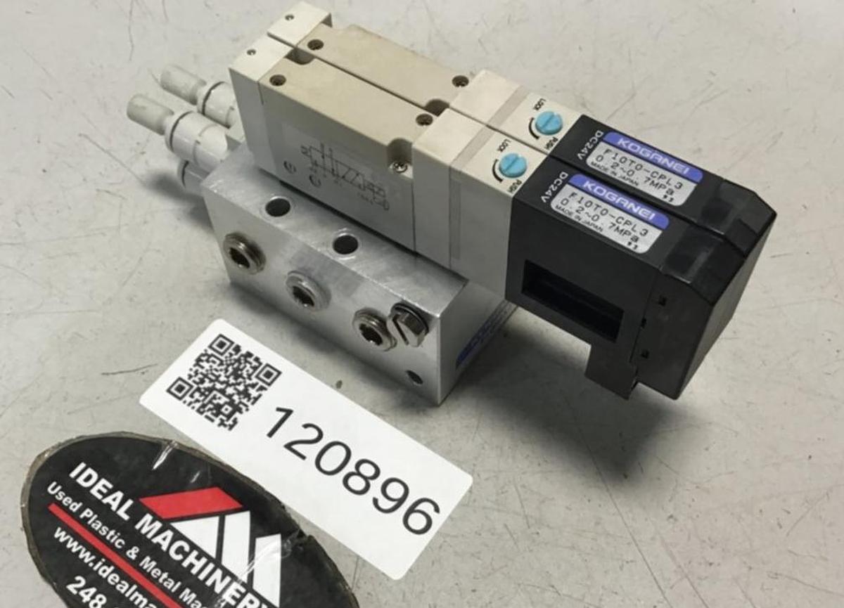Used KOGANEI Manifold w/ Valve F10M2AJ USED