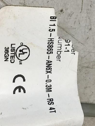 TURCK ELEKTRONIK Cable BI 1.5-HS865-AN6CX-0.3M-RS 4T #118948