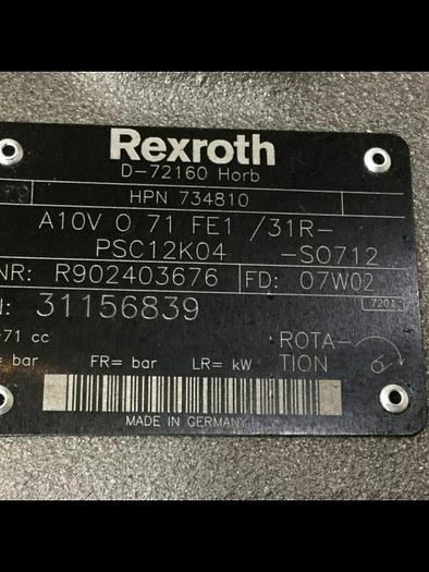 Used REXROTH Pump AV0V071FE131RPSC12K04SO712 #107718