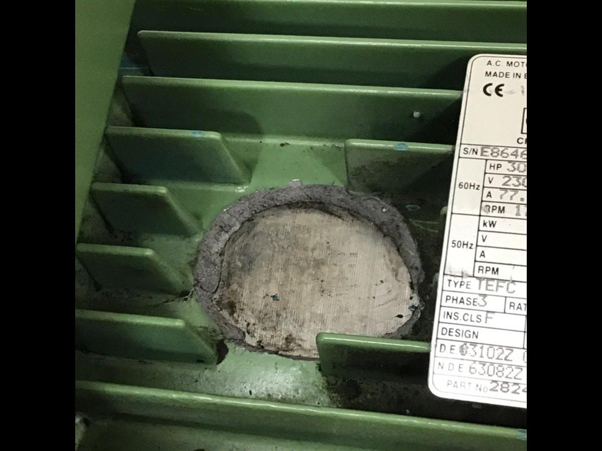 Used BROOK HANSEN 30 HP AC Motor W-DA180LJ-D #138513