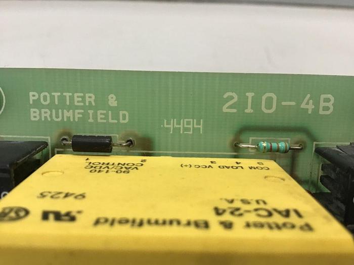 Used POTTER & BRUMFIELD Relay Circuit Board 2IO-4B #120709