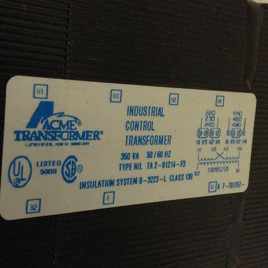 Used ACME TRANSFORMER 0.35 kVA Transformer TA 2-81214-F3 #71652