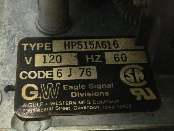 Used EAGLE SIGNAL Reset Timer HP515A616 #109032