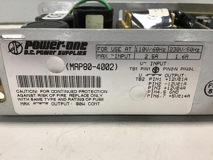 Used POWER-ONE DC Power Supply MAP80-4002 #145260