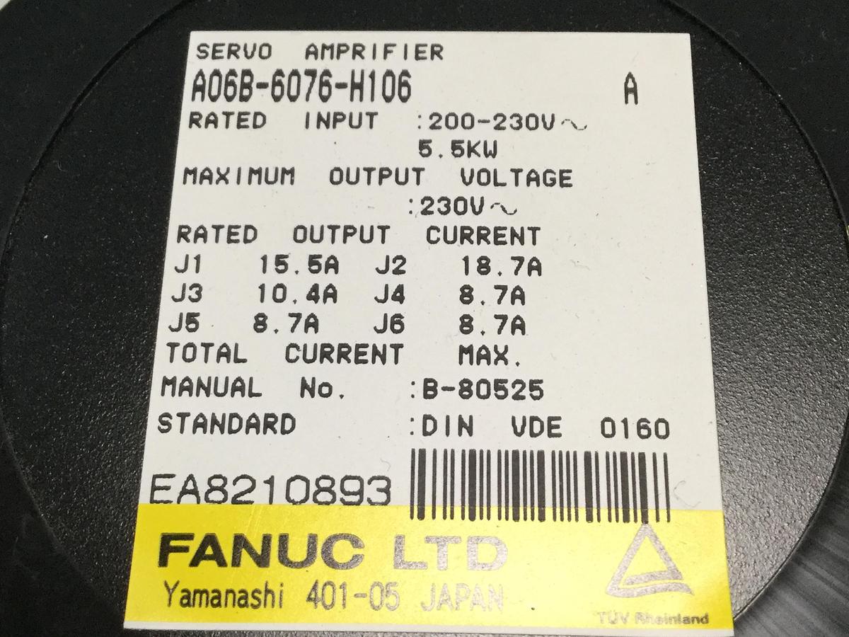 Used FANUC Servo Amplifier Board A20B-1006-0110/03A #108933