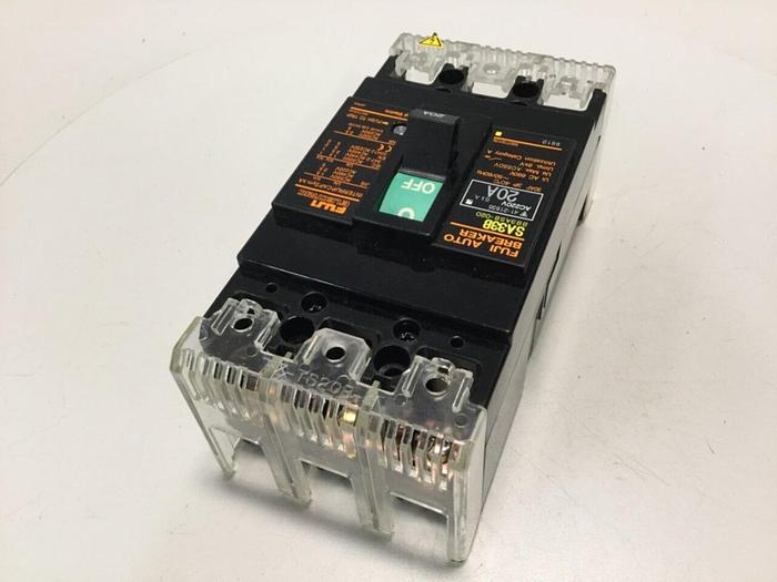 Used FUJI ELECTRIC 20 Amp Auto Circuit Breaker SA33B-20 #108876