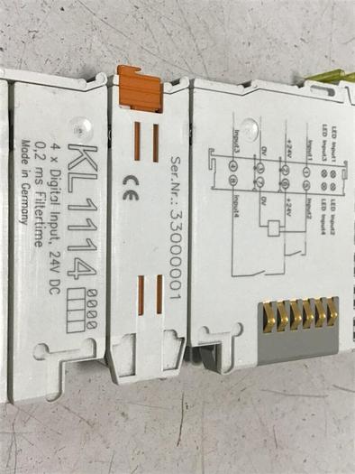 Used BECKHOFF 4-Channel Digital Input Terminal KL1114 #119140