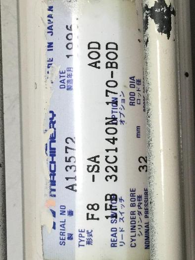 Used HORIUCHI MACHINERY Injection Sled Cylinder F8-SA 1FB32C140N170-BOD #107622