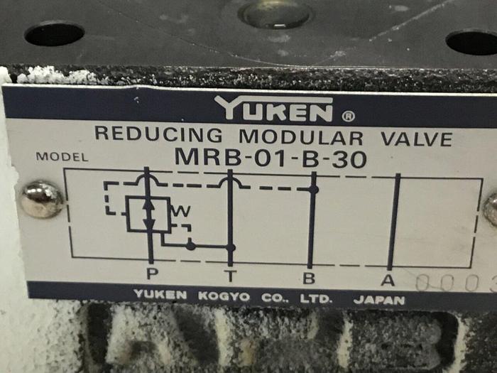 Used YUKEN Reducing Modular Valve MRB-01-B-30 #72656