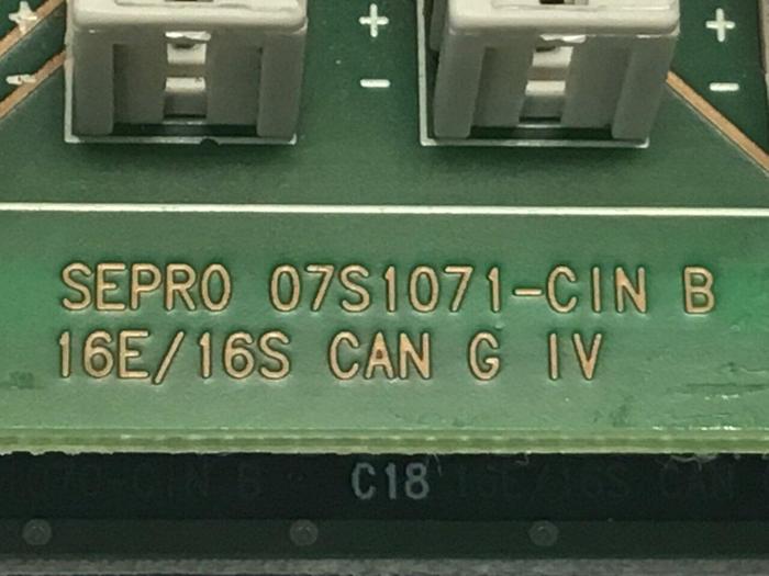 Used SEPRO ROBOTIQUE Circuit Board 07S1071-CIN B Used