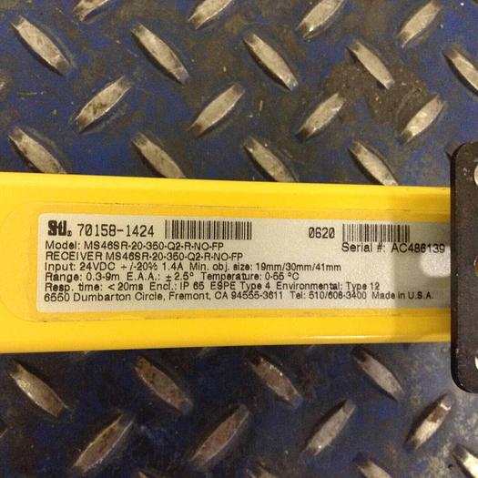 Used STI Light Curtain Receiver MS46SR-20-350-Q2-R-NO-FP #78729
