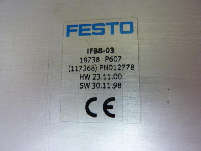 Used FESTO Control Block w/ Valves IFB8-03 #52679
