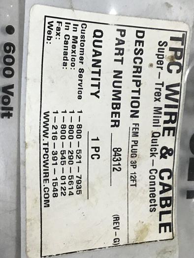 TPC WIRE & CABLE Cord 84312 #128560