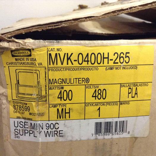 HUBBELL Floodlight MVK-0400H-265 #78850