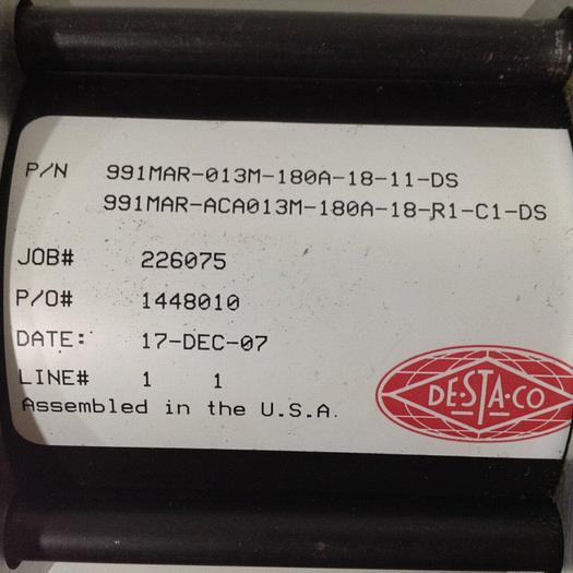 Used DESTACO Pneumatic Hold Clamp 991MAR-013M-180A-18-11-DS #90076