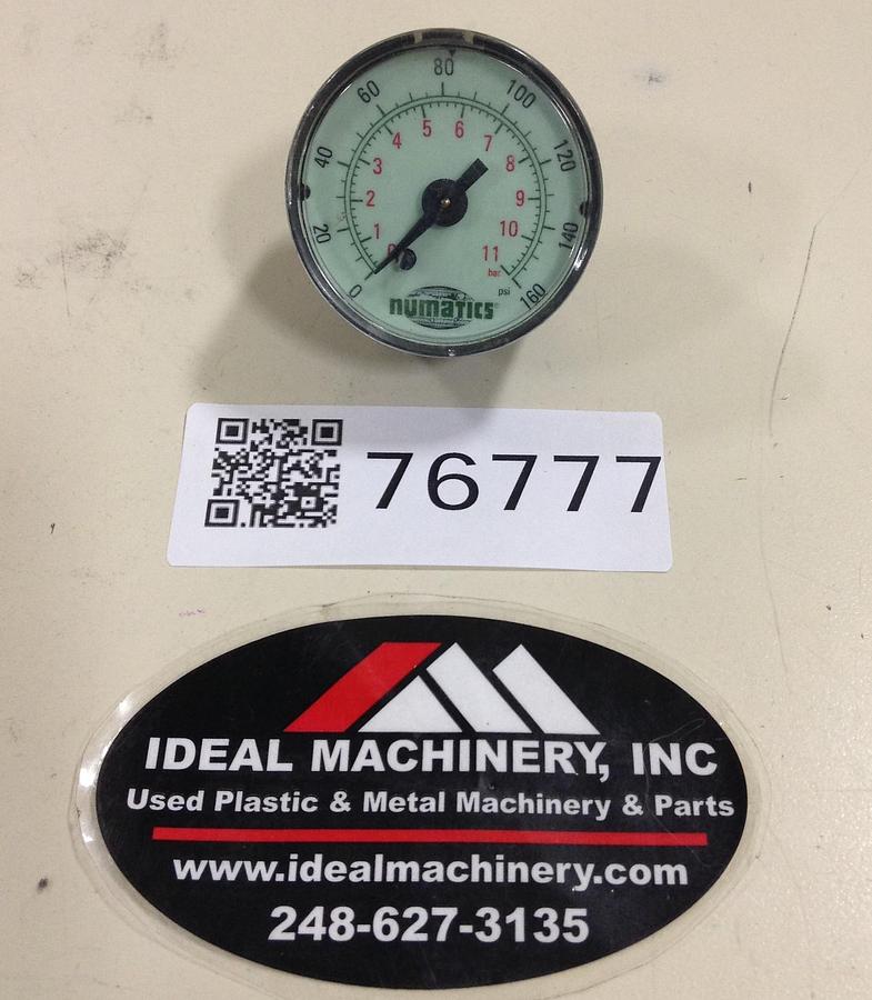 Used NUMATICS 0-160 PSI Pressure Gauge F R 100 Used