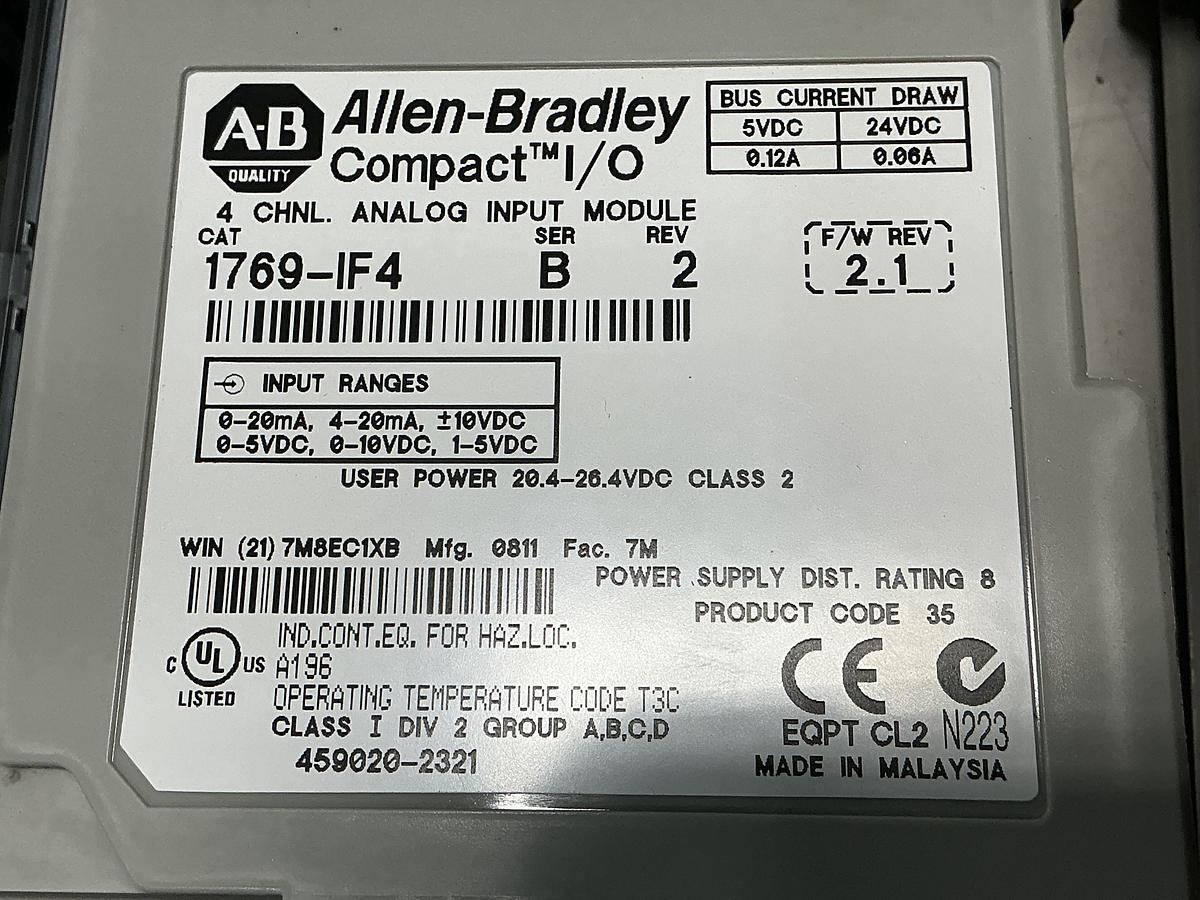 Used ALLEN BRADLEY 1764-24BWA SER B