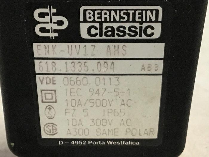 Used BERNSTEIN Limit Switch ENK-UV1Z AHS #121335