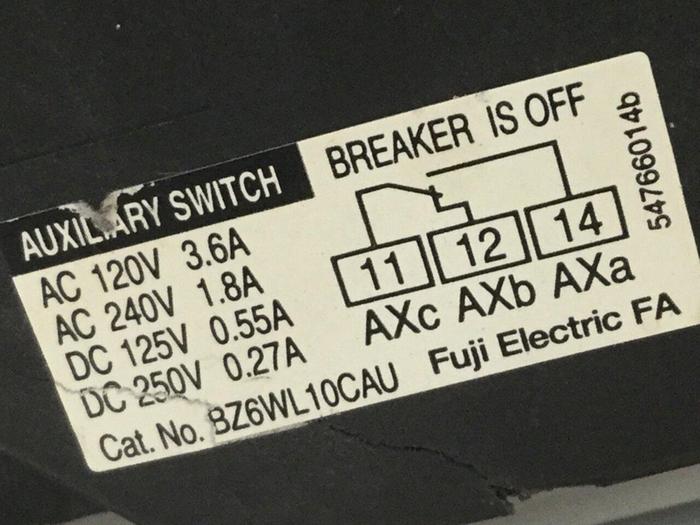 Used FUJI ELECTRIC 20 Amp Circuit Breaker SA53RCUL/20 #104965