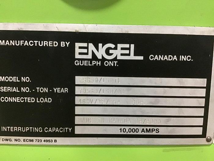 Used ENGEL 150 Ton Injection Mold Machine ES650/150TL USED