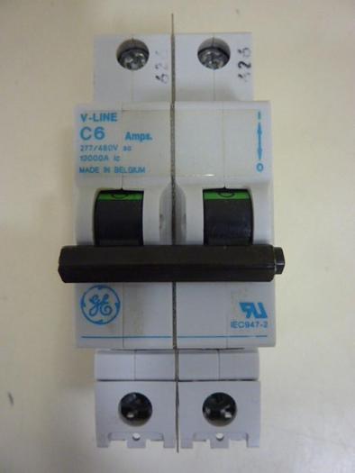 Used GENERAL ELECTRIC / GE V-Line 6 Amp Breaker V07205 #64164
