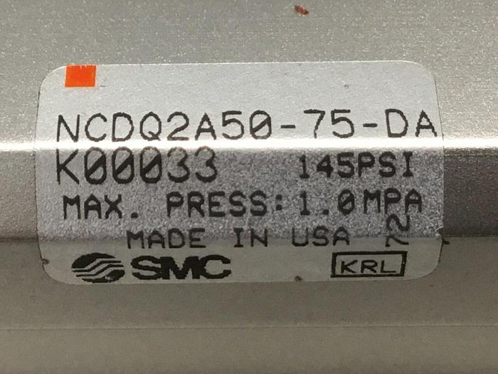Used SMC Cylinder NCDQ2A50-75-DA-K00033 #124222