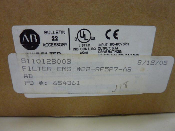 ALLEN BRADLEY Line Filter 22-RF5P7-AS SER A #80436