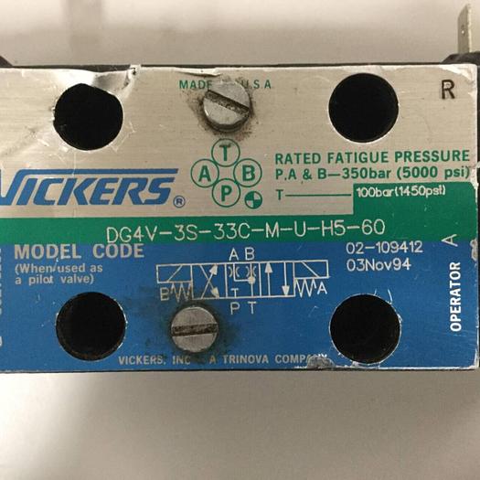 Used VICKERS Valve DG4V-3S-33C-M-U-H5-60 #90318
