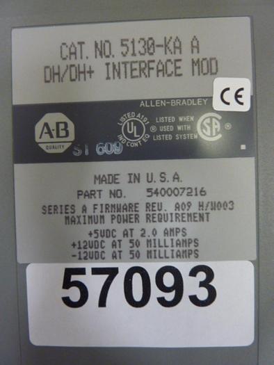 Used ALLEN BRADLEY Interface Module 5130-KA SER A #57094