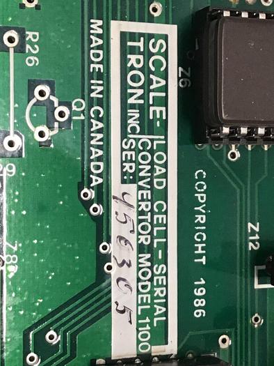 Used SCALE TRON Circuit Board 1100 ST #129471