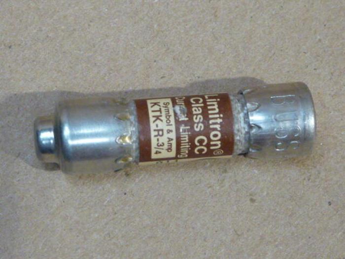 Used LIMITRON 3/4 Amp Fuse KTK-R-3/4 #33702
