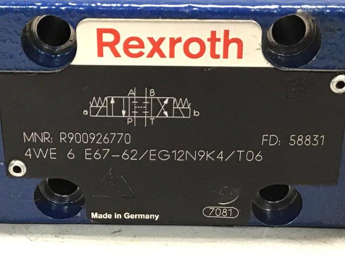 Used REXROTH Directional Valve 4WE6E6762EG12N9K4T06 #122803