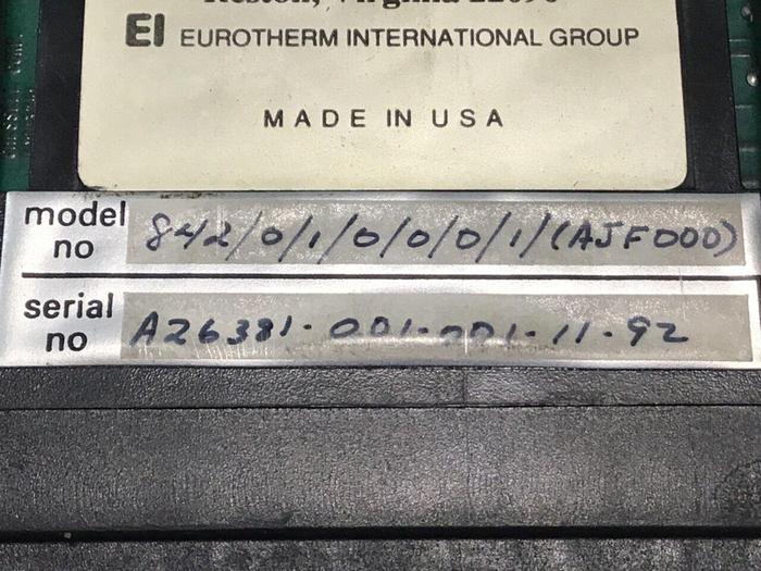 Used EUROTHERM CONTROLS Temperature Control 842/0/1/0/0/0/1/AJF000 #132422