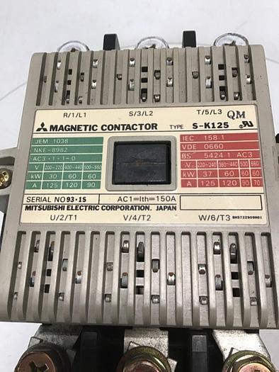 Used MITSUBISHI Magnetic Contactor S-K125 #138550
