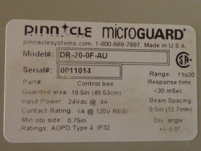 Used PINNACLE SYSTEMS INC Microguard Receiver DR-20-0F-AU #31323