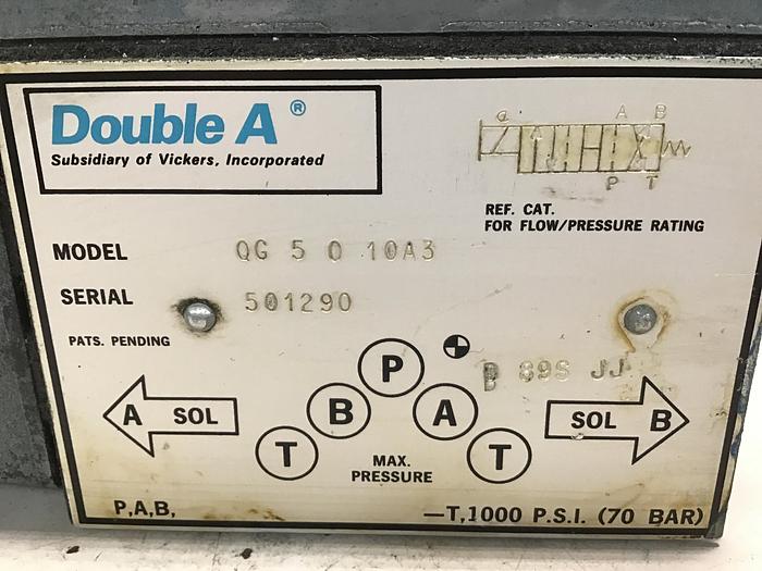Used VICKERS QG5010A3 Valve Used #142116