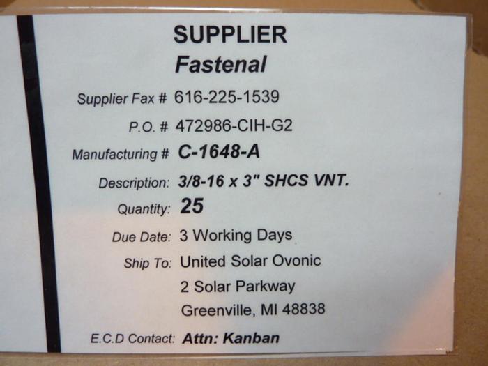 FASTENAL Socket Head Cap Screw C-1648-A #41302