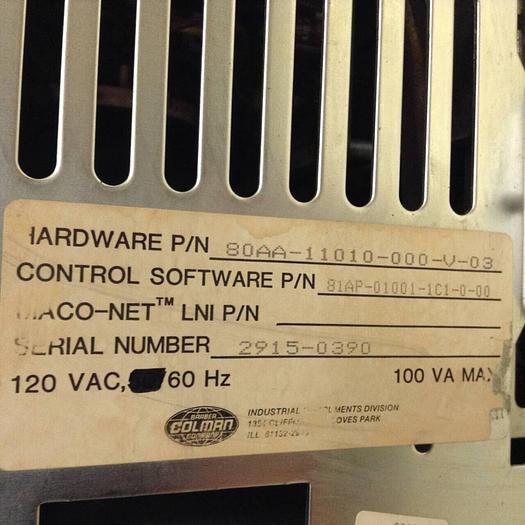 Used BARBER COLMAN Operator Station 80AA-11010-000-V-03 USED #78216