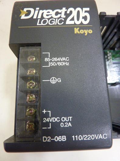 Used KOYO Direct Logic 6 Slot Rack D2-06B #55900