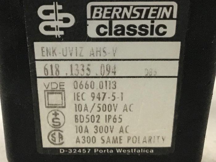 Used BERNSTEIN Limit Switch ENK-UV1Z AHS Used