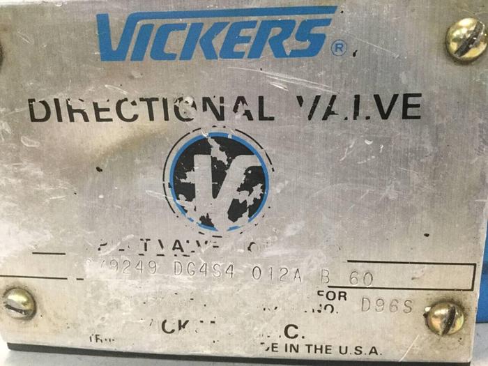 Used VICKERS Directional Valve 879249DG4S4012AB60 #99472
