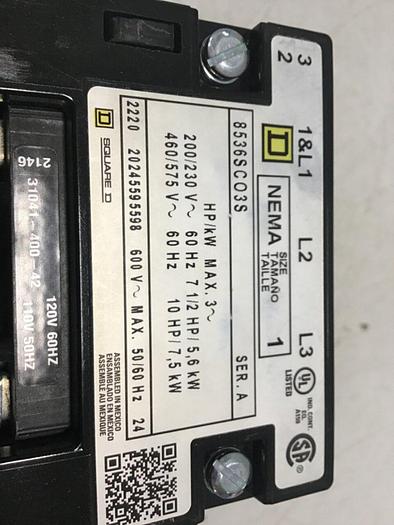 Used SQUARE D Starter 8536-SC03S #143631