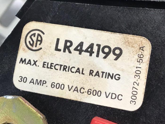 Used SQUARE D 30 Amp Disconnect Switch LR44199 #130757