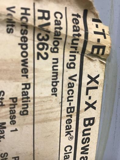 Used SIEMENS 60 Amp Buss Plug RV362 #137252