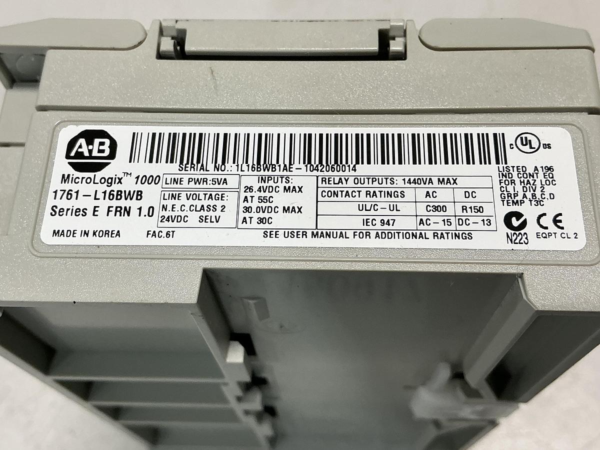Used ALLEN BRADLEY 1761-L16BWB SER E